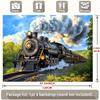 2D Classic Steam Train Backdrop, Outdoor Scenic Photography Background