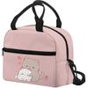 Kawaii Erdbeer-Katze Lunchtasche für Mädchen Kinder 8-10 10-12 Isoliert Lunchbox Tragbar Kühlbox Lunchbag Tragetasche Handtasche Mahlzeitenvorbereitung Organizer Arbeit Schule