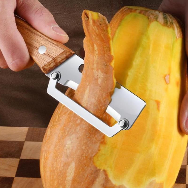 1Pcs Durable And Smooth Multi Functional Vegetable Peeler With Ergonomic Wooden/Pp Handle For Peeling Fruits And Vegetables