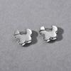 Premium Silver Flower Shape Metal S925 Silver Needle Stud Earrings Personalized Trend Fashion Unique Earrings