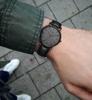 BUREI Stylowy Analogowy Kwarcowy Casualowy Z Datą Popularny Czarny Skórzany Zegarek Męski, Prosty, Smukły, Design, Wyświetlacz, Wodoodporny, Marka, Pasek, Męski