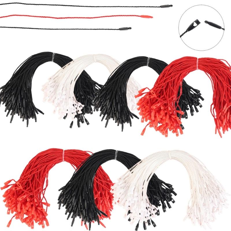 Pack of 100 Clothing Label String Hanging Textile Accessory Hanging Cords Soft Hanging Ropes for Garments
