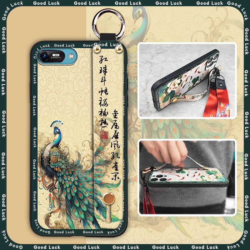 Elderly lady Kickstand Phone Case For Itel A25/A35/A25 Pro Lanyard Anti-knock Silicone Fashion Anti-dust Wristband Ring