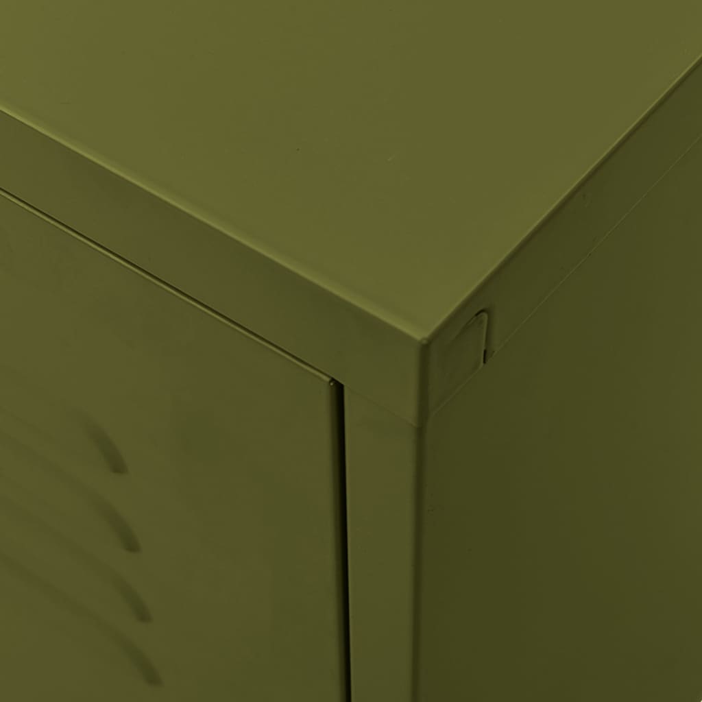Vidaxl TV Stand, Olive, 105X35X50 Cm, Steel