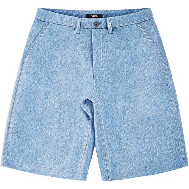 Vans Embroidered Mid-Rise Button Loose Fit Denim Shorts Men shorts VN000T7STTJ 28