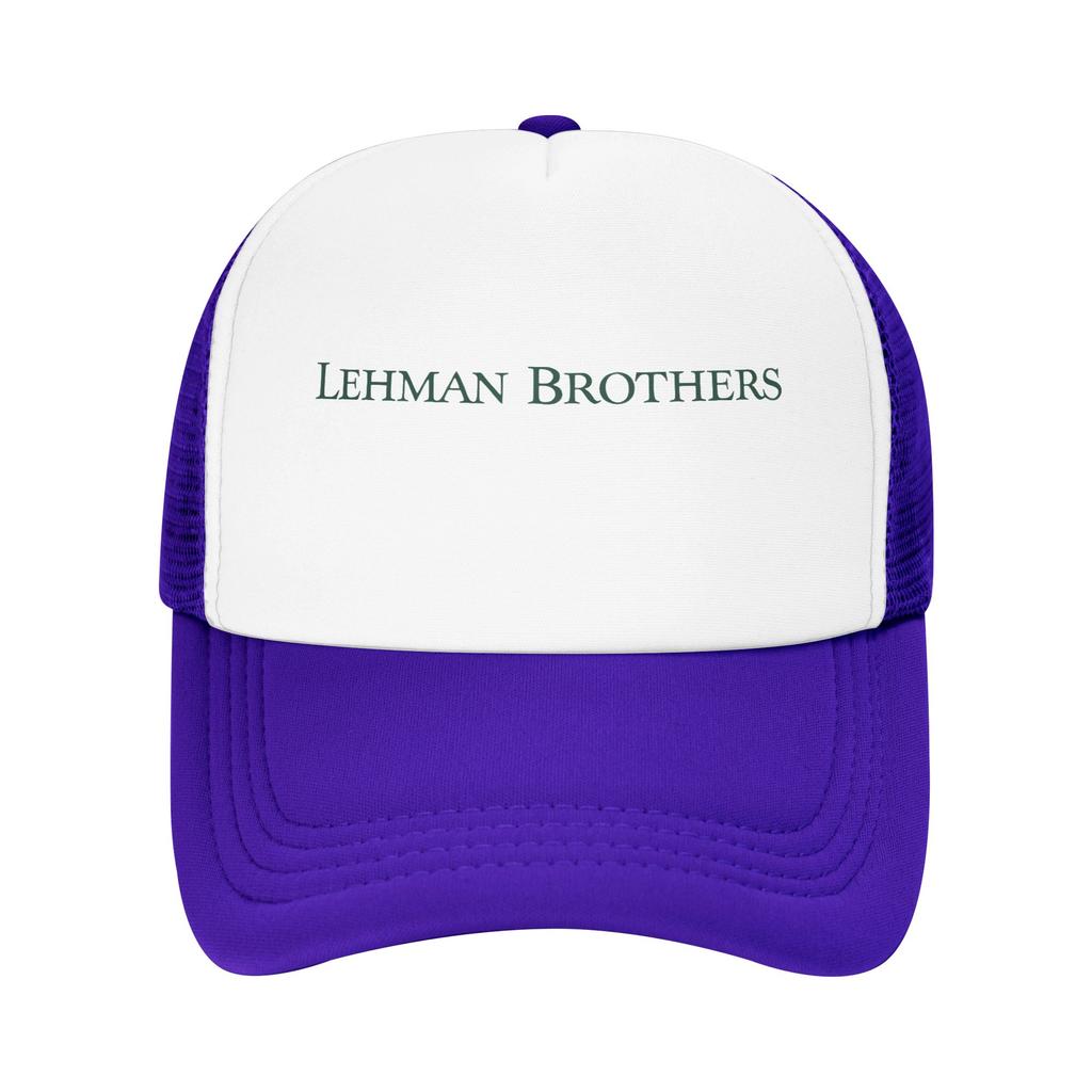 Lehman Brothers Baseball Cap  Outdoor Sports Breathable Trucker Hat Men Adult Streetwear Print Snapback Cap