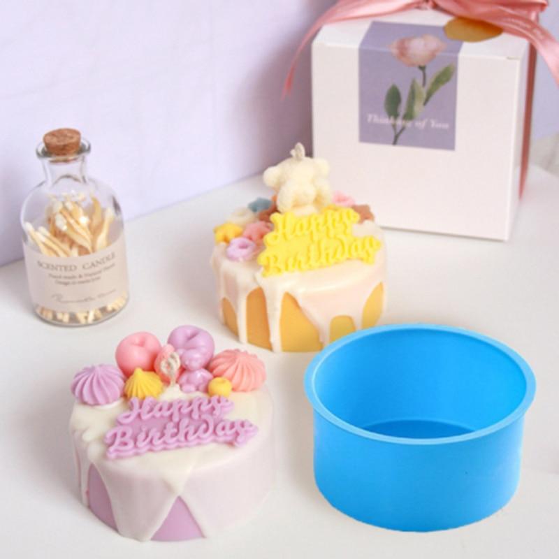 2pcs 4 Inch Round Silicone Cake Mold High Quality Kitchen Mousse Chocolate Pastry Hand DIY Food Grade Silicone Baking Mold