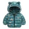 Baby Boy Hooded Lightweight Down Jacket Kids Girl Cartoon Dinosaur Zipper Coats Autumn Winter Warm Christmas Outerwear