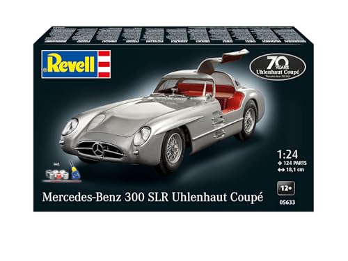 Revell Gift Set 05633 Mercedes-Benz 300 SLR 70th Anniversary 1/24 Scale Unassembled Plastic Model Kit with Accessories