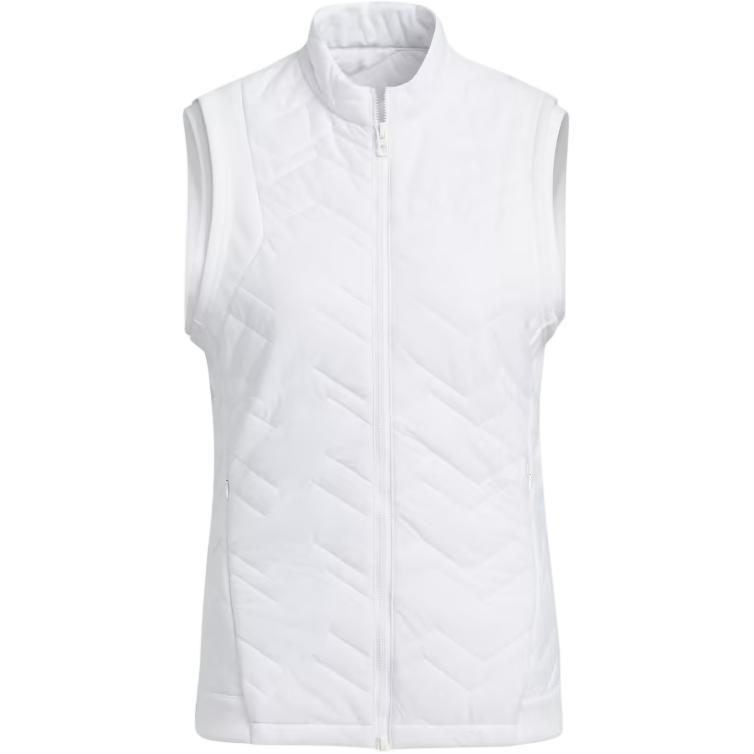 

Adidas однотонный вышитый логотип на молнии с высоким воротом жилет женский жилет белый HM7619 S