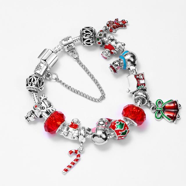 

Новинка 2022 года, ювелирные аксессуары, модный рождественский браслет с героями мультфильмов, коллекция Хэллоуина, красный браслет, зимний подарок для девочек 18cm золотой