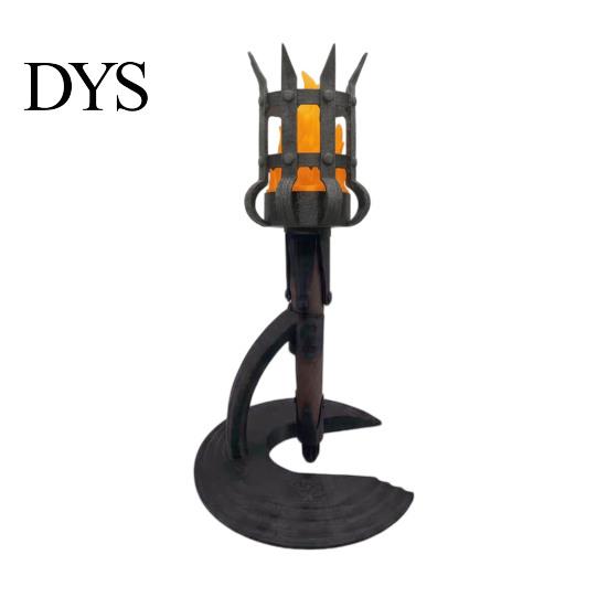 Mittelalterliche Fackel Wandleuchte, LED Handlicht, Retro Realistische Imitation Holzmaserung Flamme für Halloween Party Dekoration, Mardi Gras Geheimnis