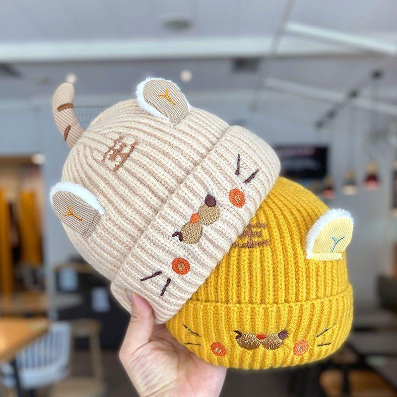 Baby Knit Hat Winter Warmth Soft Woolen Cap Baby Girls And Boys
