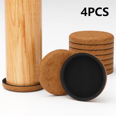 4pcs/set Non Woven Furniture Sliders Floor Mat Noise Reduction Anti Slip Floor Protectors For Sofas Beds Cabinets