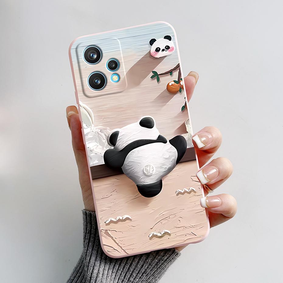 Süße Panda Cartoon Handyhülle Für Realme 9 4G 9 Pro Plus Schutzhülle Weiches TPU Funda Für OPPO Realme 9 4G Hülle Bumper