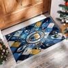 Manchester City Printed Flannel Area Rug Non Slip Soft Polyester Floor Carpet Indoor Decor Mat for Bedroom Living Room Sofa