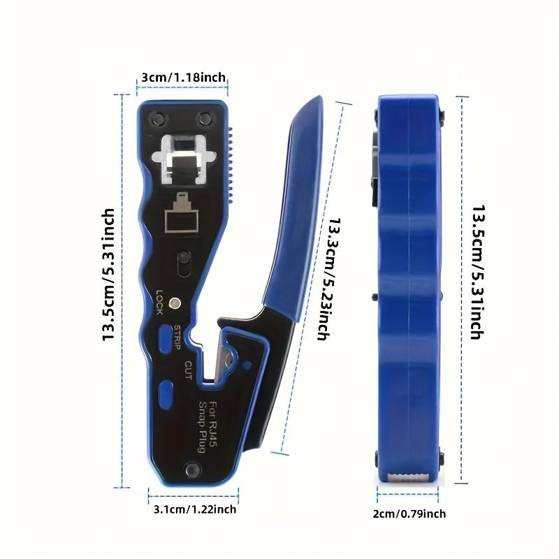 1 Stück RJ45 8P Durchgangs-Crimpzange - All-in-One Ethernet-Kabelmanager Für Cat5 Cat5e Cat6 Cat6a Ethernet-Kabel Crimpzange