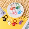 Elegant Girls Korean Candy Color Women Fashion Jewelry Key Ring Bag Pendant Flower Keychain