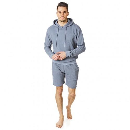 RIPT Essentials Mens Hooded Top & Shorts Set L bleu marine