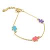 Altesse [P0148] - Children's Gold-plated Bracelet 'Elephants' Tutti Frutti - 17 Cm