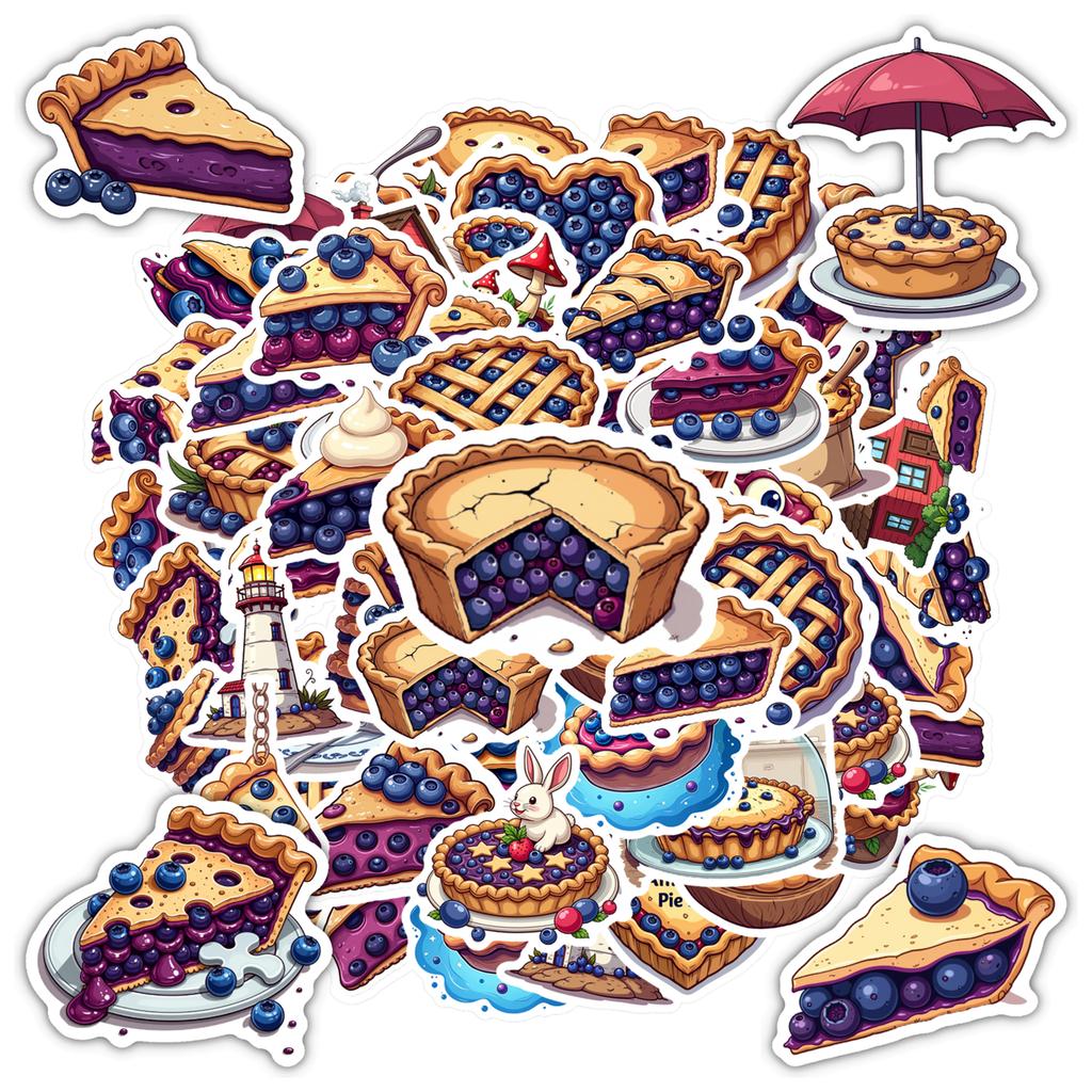 35pcs-100pcs Decals Whimsical Food Stickers Decals Dessert Decals Sweets Adhesive Label for Suitcase Guitar Phone