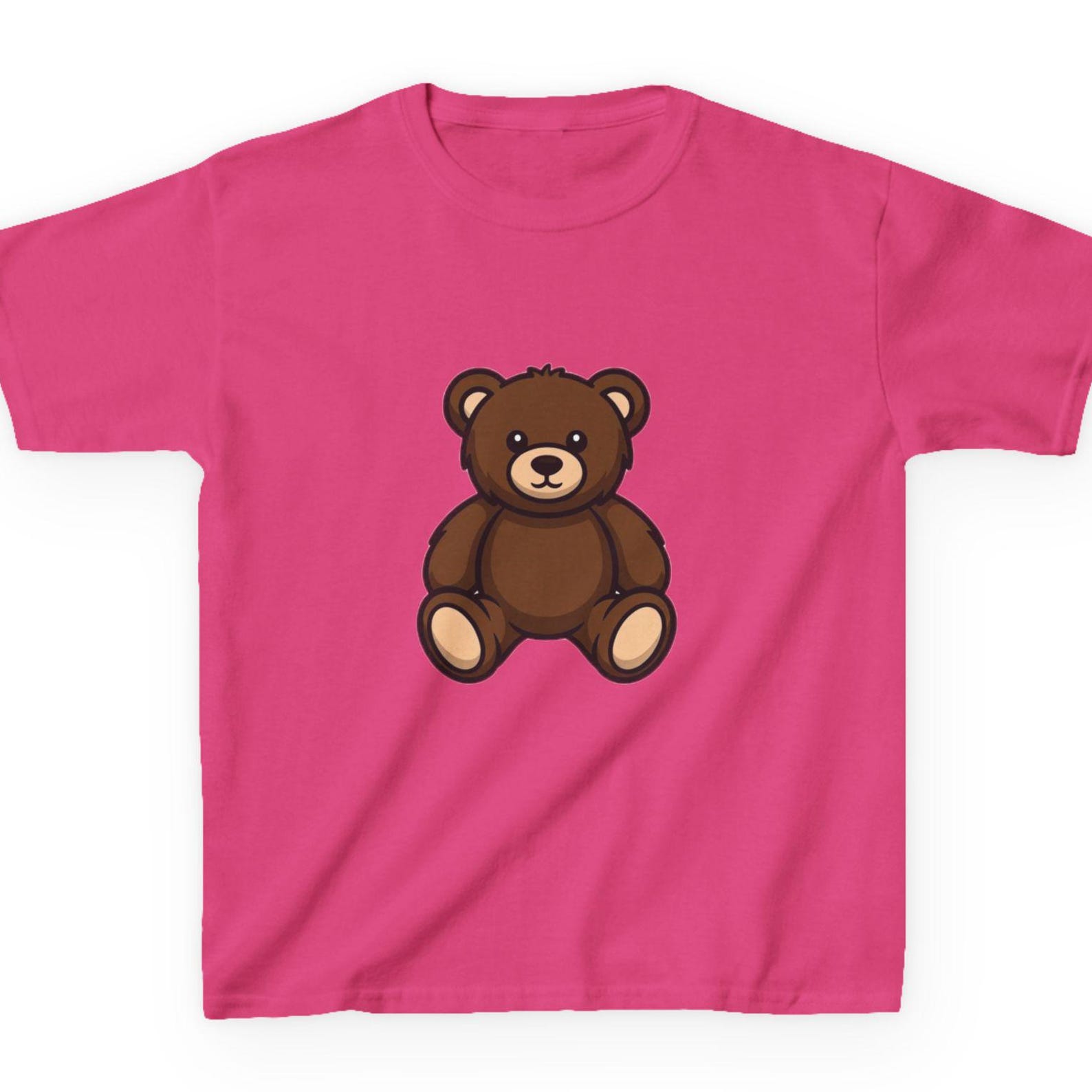 Brown Teddy Bear Kids T-Shirt | Classic Toy Bear Tee | Little Bear Birthday Shirt | Vintage Style Teddy Graphic Kids Top 130