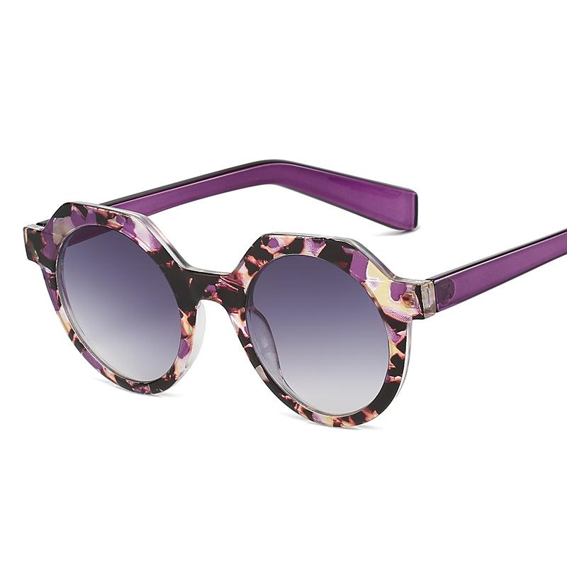 Round Shape Sunglasses Women Vintage Style Patchwork Color Woman Sun Glasses Holiday Travelling Women Glasses