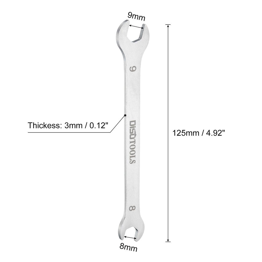 1/2pcs Thin Open End Wrench 5.5-32mm Metric Sandblasting Plated Stainless Steel Double Ended Slim Spanner for General Repairs
