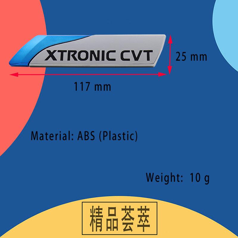 3D Car Styling XTRONIC CVT for Car Hood Fender Trunk Rear Bonnet Nameplate Decal Emblem Badge Sticker