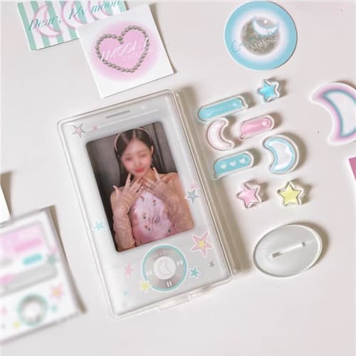 Umora Top Loader Acrylic Card Holder, Display Stand for Instax, Photo Frame, Acrylic Photo Frame for Oshikatsu, Set of 2 for Trading Cards