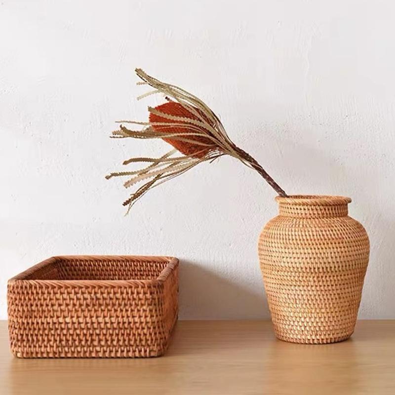 Ručně tkané květinové aranžmá Ruční práce Ozdoby na plochu Antikolizní domácí umělecké dekorace