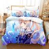 3D Print Cartoon Bedding Set Genshin Impact Game Kids 3d Duvet Cover Set Comforter Bed Linen For Children Boy Decor Bedclothes
