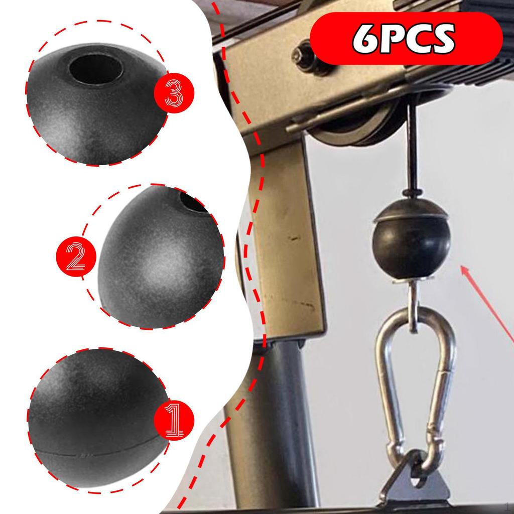 6 Pieces Gym Cable Ball Stoppers Lifting Joint Parts Exercise Machine Repair