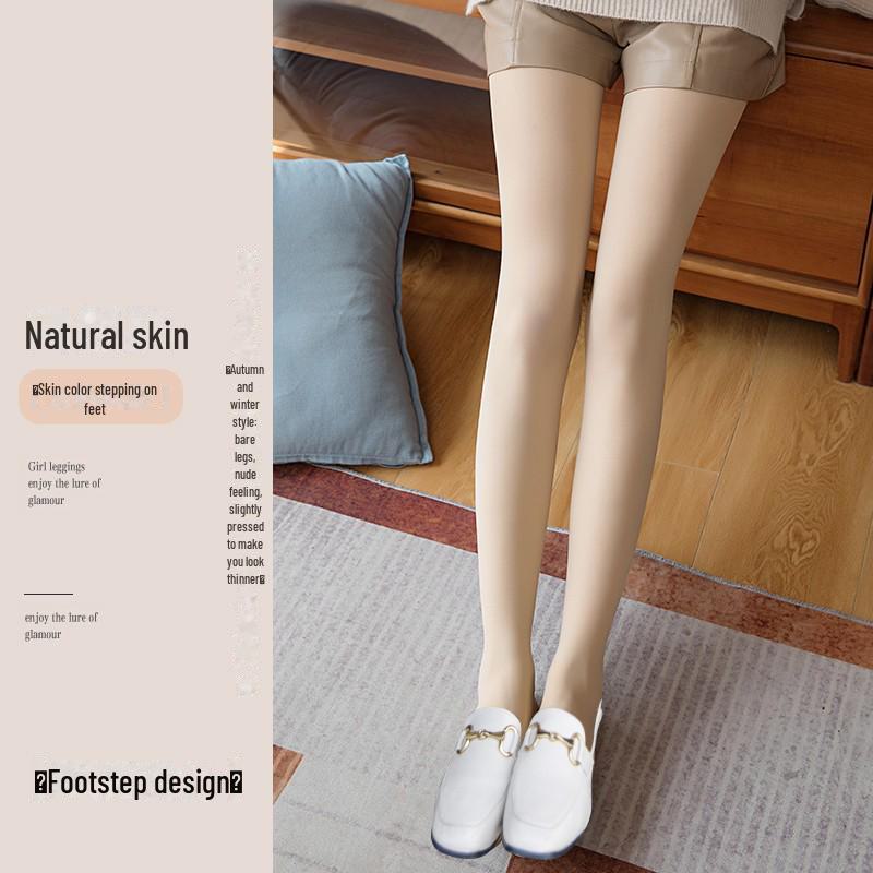 Beibige Women's Black Cotton Leggings - Winter-Ready, Bare Leg Effect, Thick Pantyhose