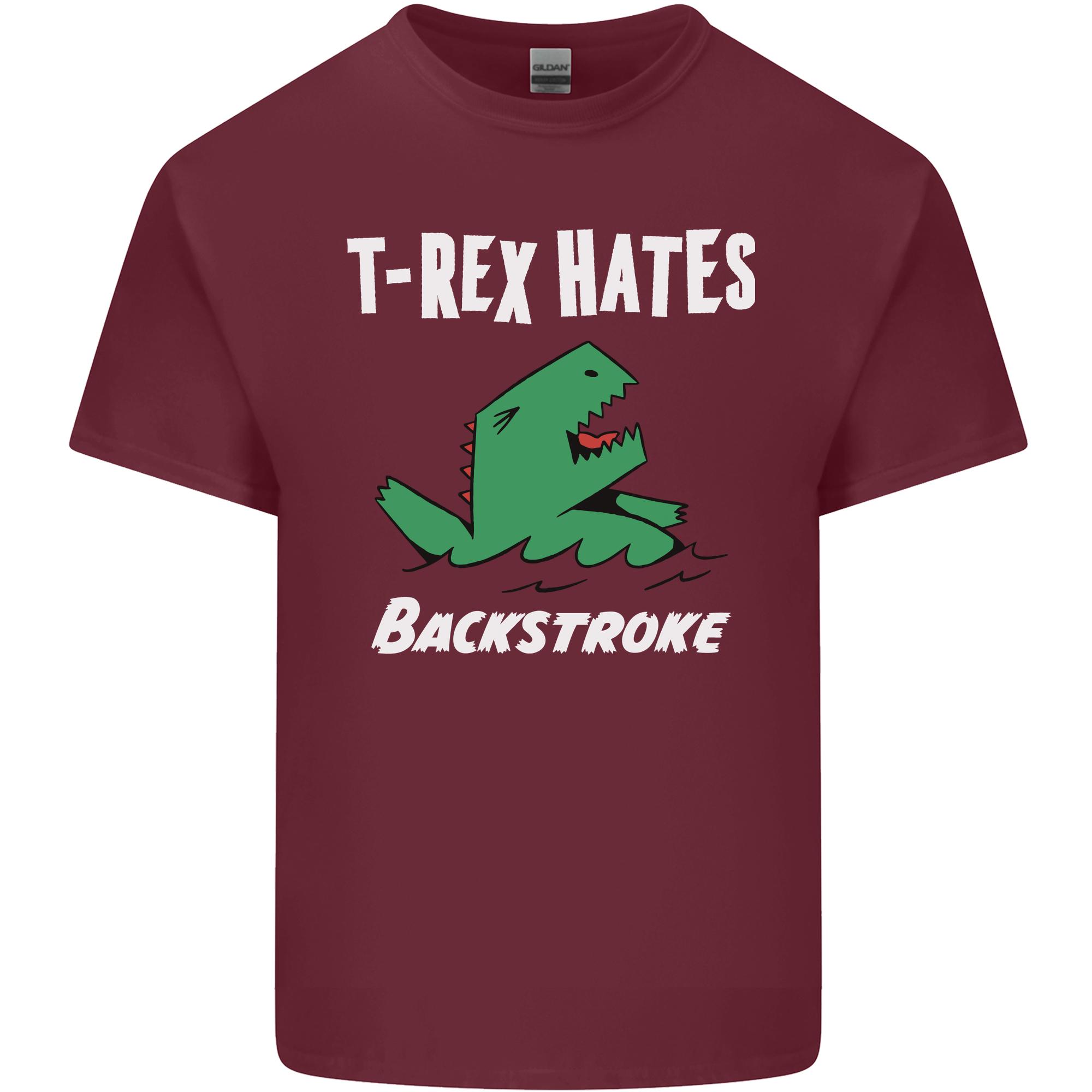 TRex Hates Backstroke Funny Swimmer Swim Unisexs Light Cotton TShirt S