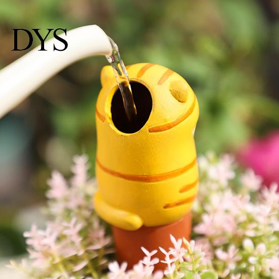 Natural Terracotta Watering Devices 4 Pcs/Set Plant Spikes, Cute Animal Self Cartoon Waterers for Pots Stakes, Automatic Slow Release Clay Tool