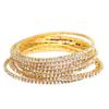 European & American Style Colorful Zircon Diamond Elastic Tennis Bracelet