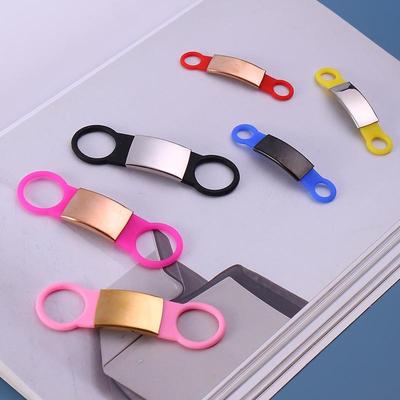 Pet ID Tag: Multicolor Silicone & Stainless Steel Collar Tag with Electroplated Bright Surface for Cats & Dogs