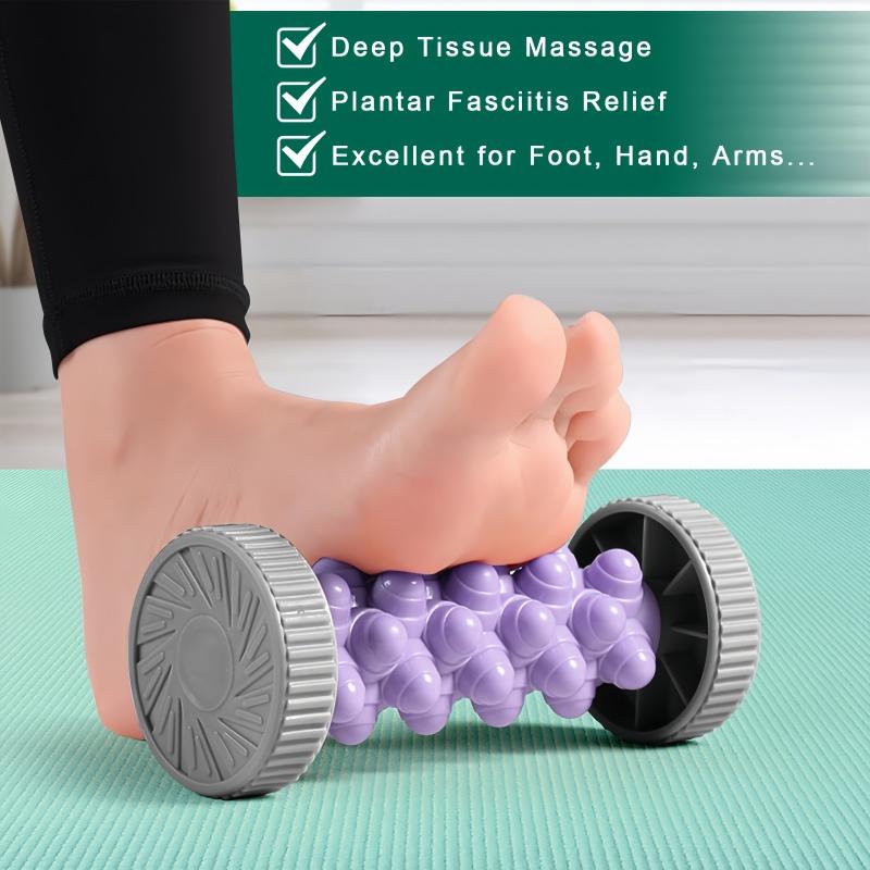 Fotrulle for lindring av plantar fasciitt, manuell dypvevsmassasje for føtter for sirkulasjon og smertelindring, refleksologi-trigger