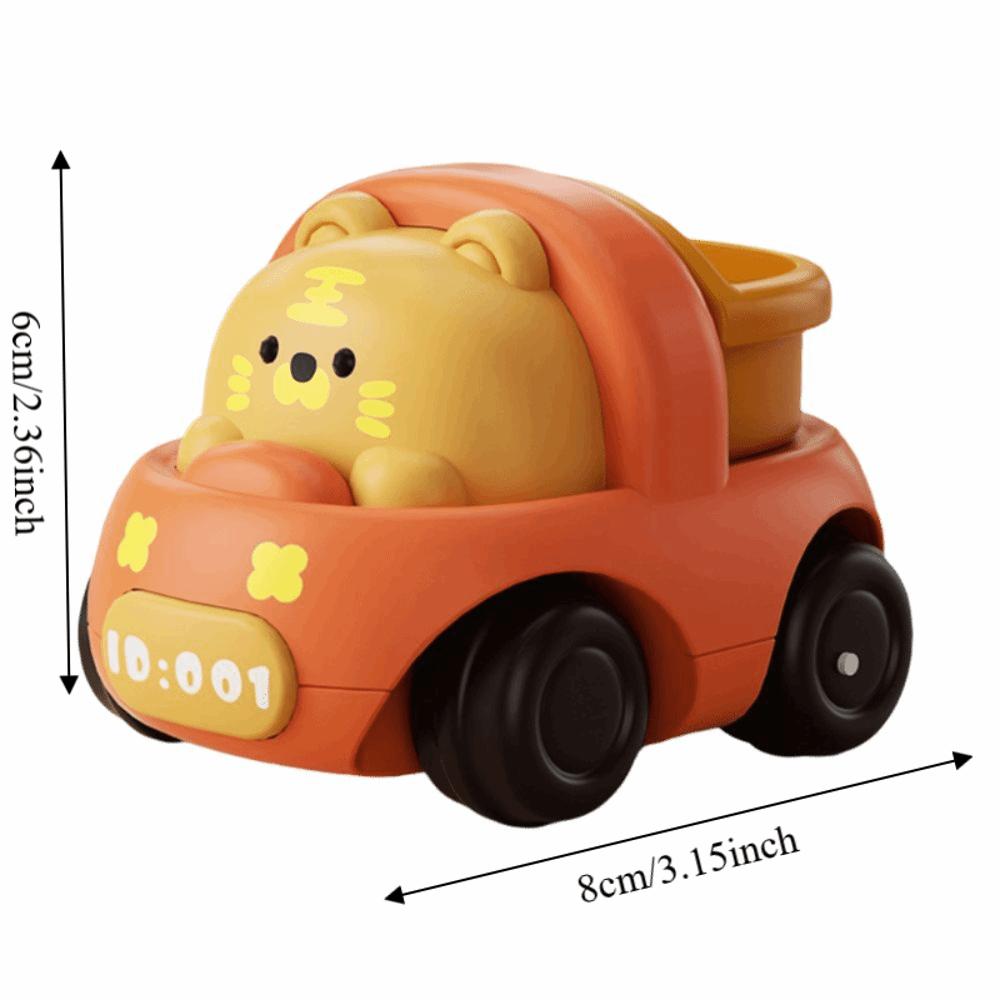 Soft Rubber Engineering Car Toy High Quality Inertia Toy Car Animal Modeling Toy Car Kids Gift