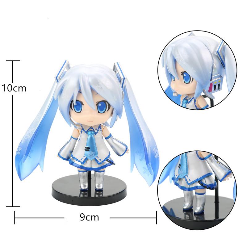 Original New Anime Hatsune Miku 14cm Virtual Singer Manga Statue Figurines  Model Toys computer desk cake decoration cute