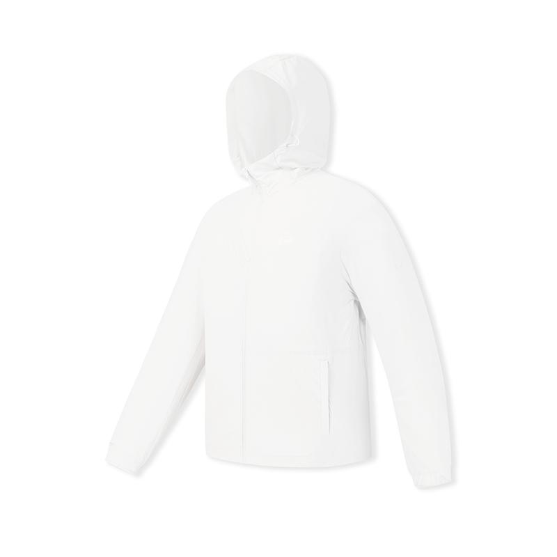 FILA Explore Minimalist Outdoor Classic Sports Casual Comfortable Versatile Hooded Woven Jacket Women jackets Bright-White A11W627710FWT S