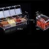 4pcs/lot Clear Spice Container Set, Transparent Seasoning Box with Lids & Spoons, Kitchen Organizer