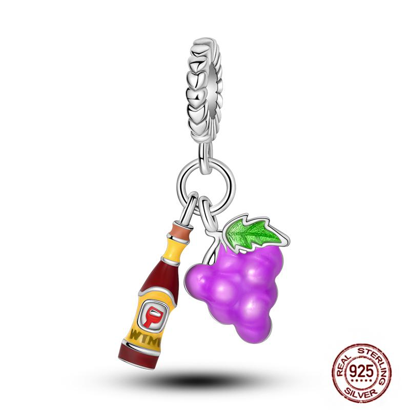 Daily Articles Copper Pink Perfume Charms Camera Dumbbell Smart Watch Beads Fit Original Bracelets Diy Jewelry Gift