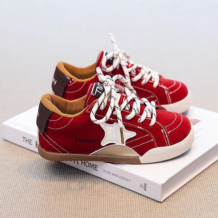 Korean Version of Children's Board Shoes 2025 Spring and Autumn New Fashion Stars Boys Versatile Casual Shoes Girls Breathable Sports Shoes