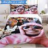 Bad Bunny Collage 3pcs K-pop music group Bedding set,Ideal for Bedroom, Dormitory,Including Duvet Cover And 2pcs Pillowcases,Fan gifts