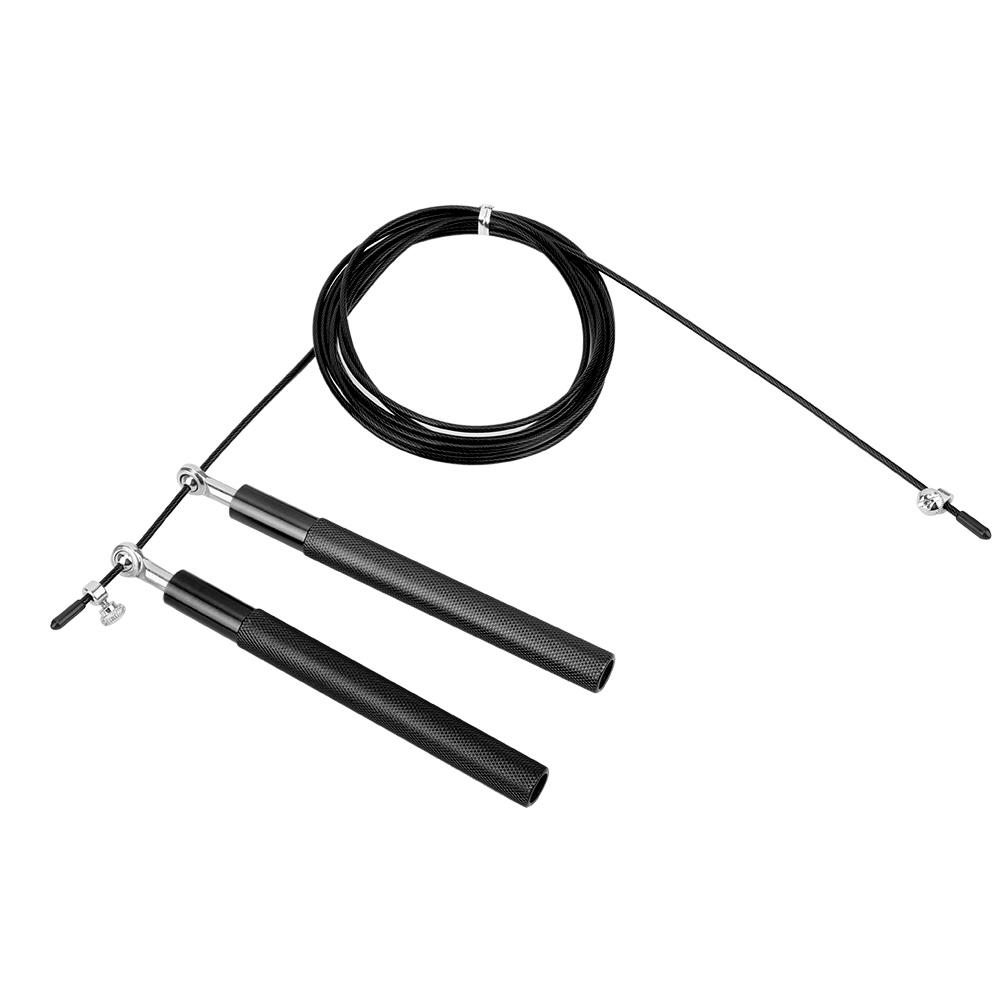 Adult Aluminium Alloy Rope Jumprope Steel Wire Bearing Fitness Sport Equipmentblack