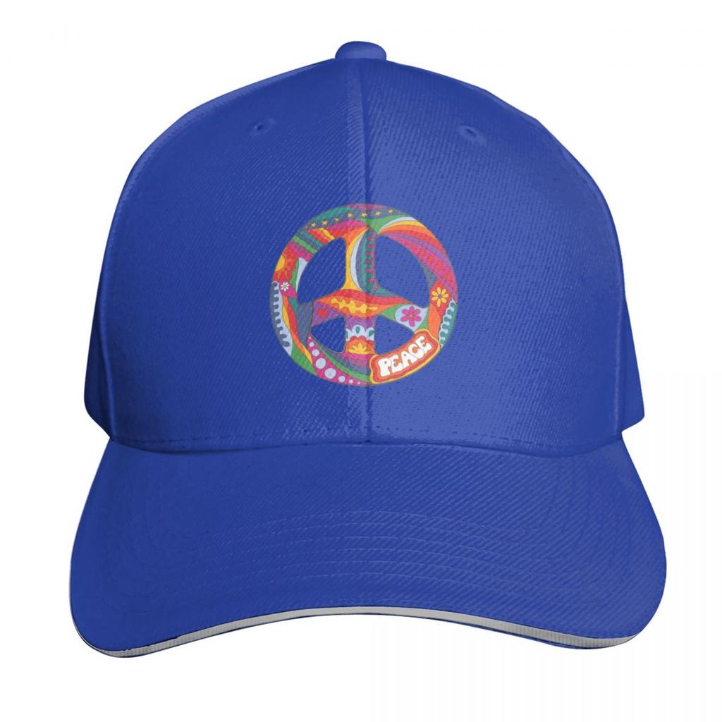 Psychedelisches Friedenssymbol Baseballkappe Kappe Individuelle Kappe modisch schwarz Damen Unisex