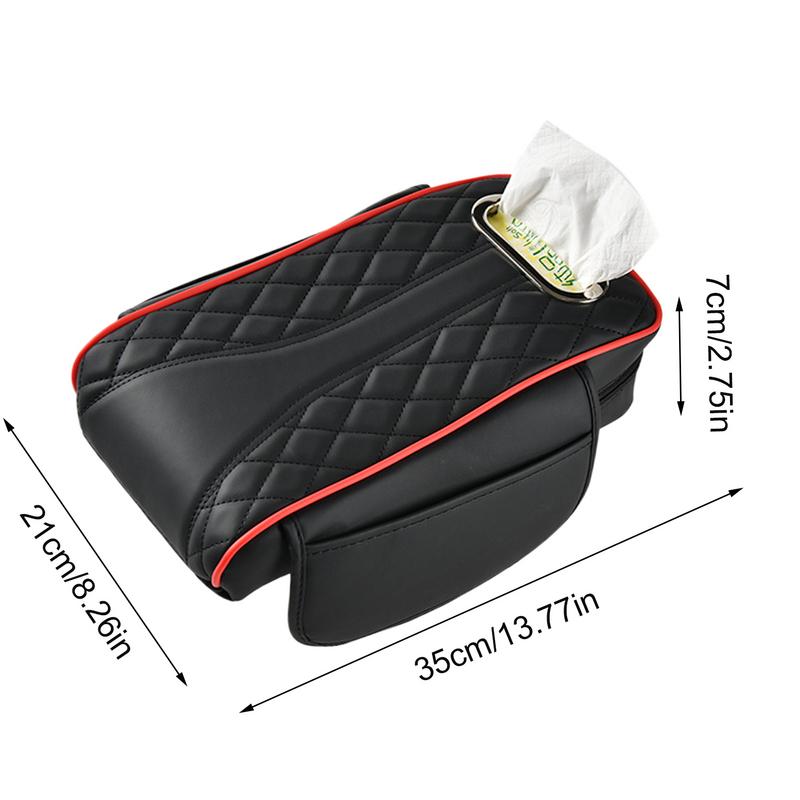Center Console Covers For Car Comfortable Car Armrest Pad Waterproof Car Armrest Tissue Box Holder Multi-functional Center Cover