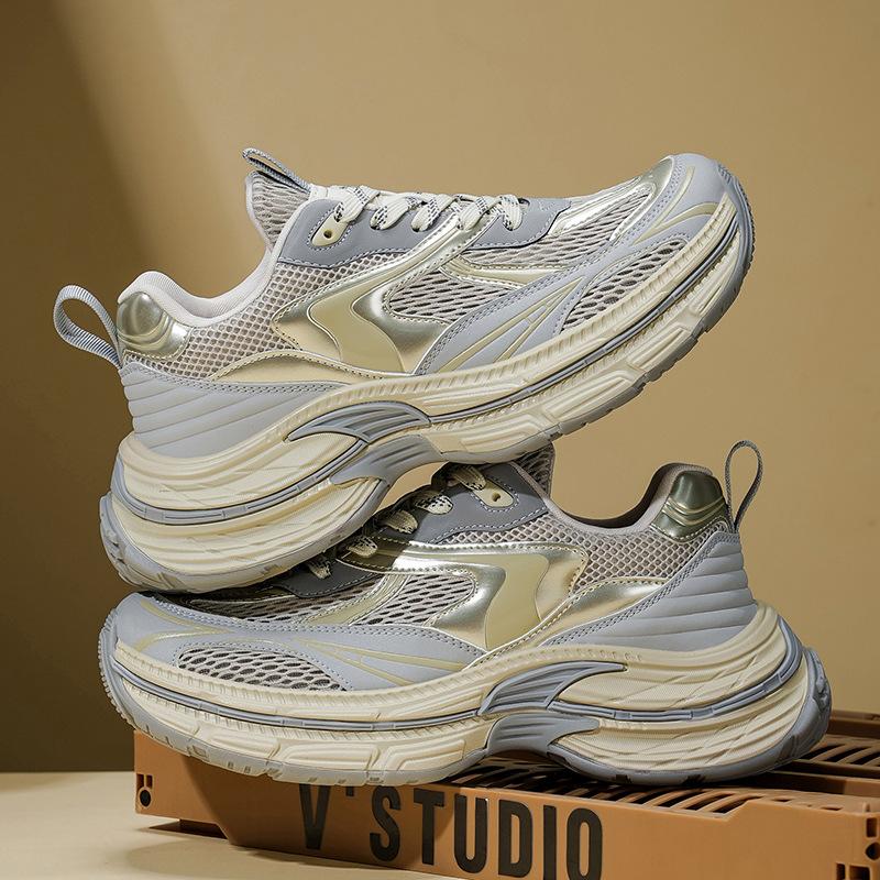 

Daddy shoes men s 2025 spring and summer new Korean version retro fashion trend mesh breathable comfortable platform sneakers 39 шампанского